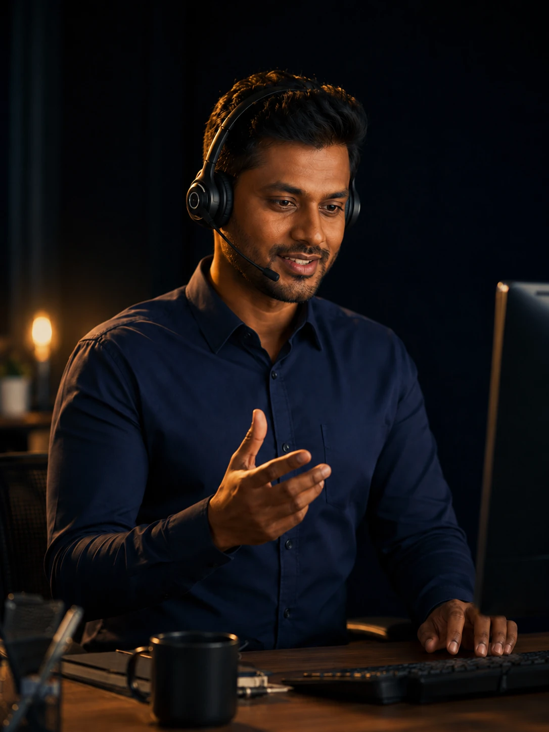 Rush — CXProx support team lead, wearing a headset